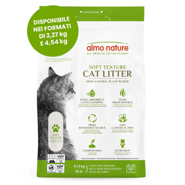 Almo Nature Natural Cat Litter Soft Texture lettiera vegetale   bauzaarit.myshopify.com