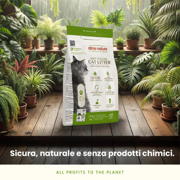 Almo Nature Natural Cat Litter Soft Texture lettiera vegetale   bauzaarit.myshopify.com