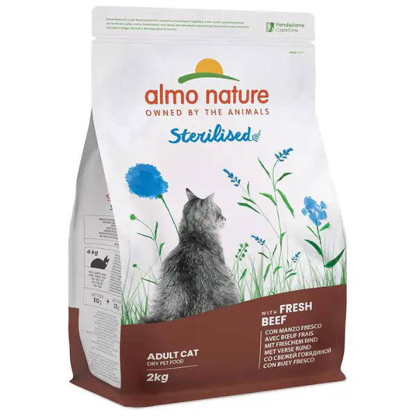 Almo Nature crocchette funzionali Adult Sterilised con Manzo e riso  2 kg bauzaarit.myshopify.com