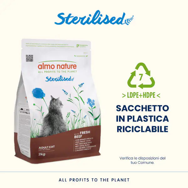 Almo Nature crocchette funzionali Adult Sterilised con Manzo e riso   bauzaarit.myshopify.com