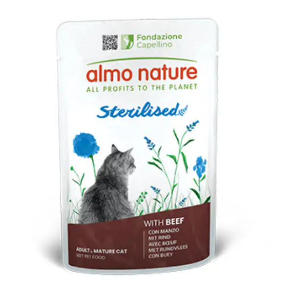 Almo Nature umido funzionale Sterilised Cat 70 gr  Manzo Bauzaar.it