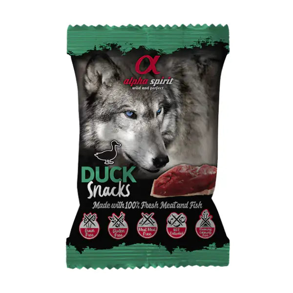 Alpha Spirit snack per cani Grain Free 50 gr  Anatra bauzaarit.myshopify.com