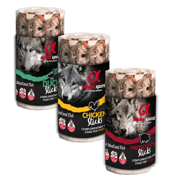 Alpha Spirit snack per cani Sticks Grain Free 16x10 gr   bauzaarit.myshopify.com
