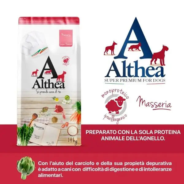 Althea Superpremium Monoproteico Dog Adult Medium/Maxi Masseria all'Agnello   Bauzaar.it