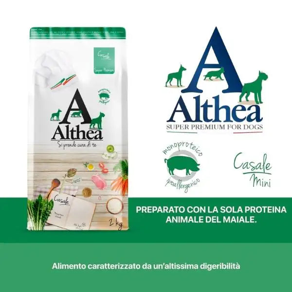 Althea Superpremium Monoproteico Dog Adult Mini Casale al Maiale   Bauzaar.it