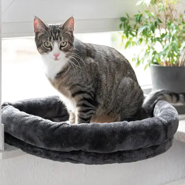 Amaca da davanzale cuccia per gatti in peluche CanadianCat  Grigio bauzaarit.myshopify.com