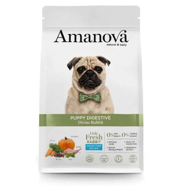 Amanova Puppy Digestive Coniglio Grain Free  2 kg bauzaarit.myshopify.com