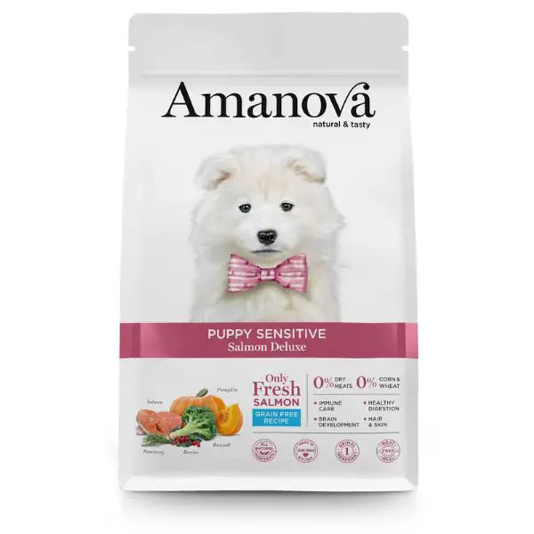 Amanova Puppy Sensitive Salmone Deluxe Grain Free   bauzaarit.myshopify.com