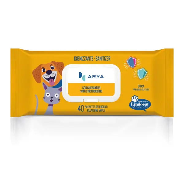 Arya salviette igieniche umidificate detergenti Multiuso  40 salviette Clorexidina Bauzaar.it