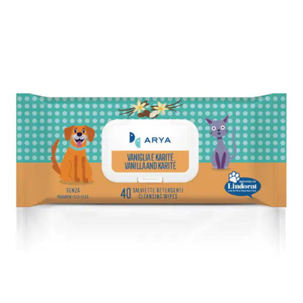 Arya salviette igieniche umidificate detergenti Multiuso  40 salviette Vaniglia Karite Bauzaar.it