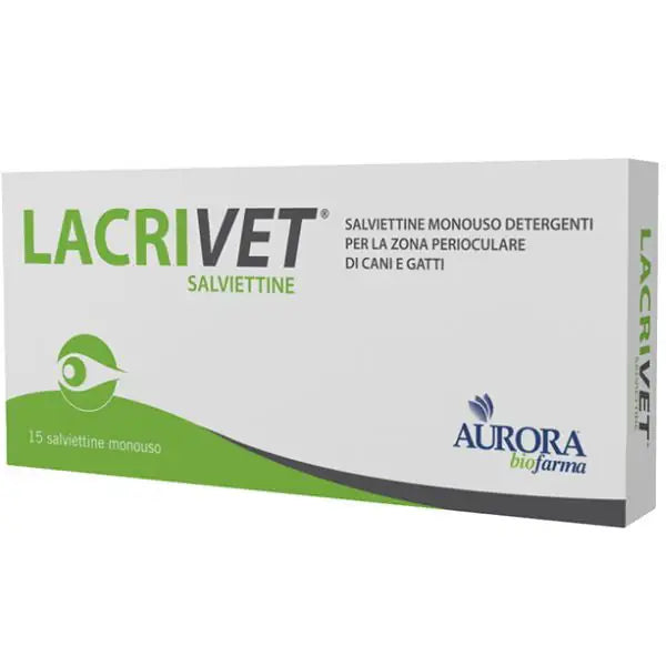 Aurora Biofarma Lacrivet Salviettine Monouso cane e gatto   bauzaarit.myshopify.com