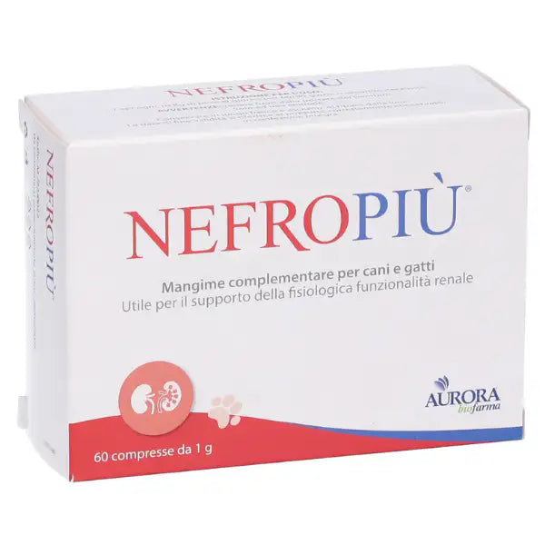 Aurora Biofarma NefroPiù Supporto funzionalità ormonale e metabolica dei reni per cani e gatti  60 Compresse Bauzaar.it