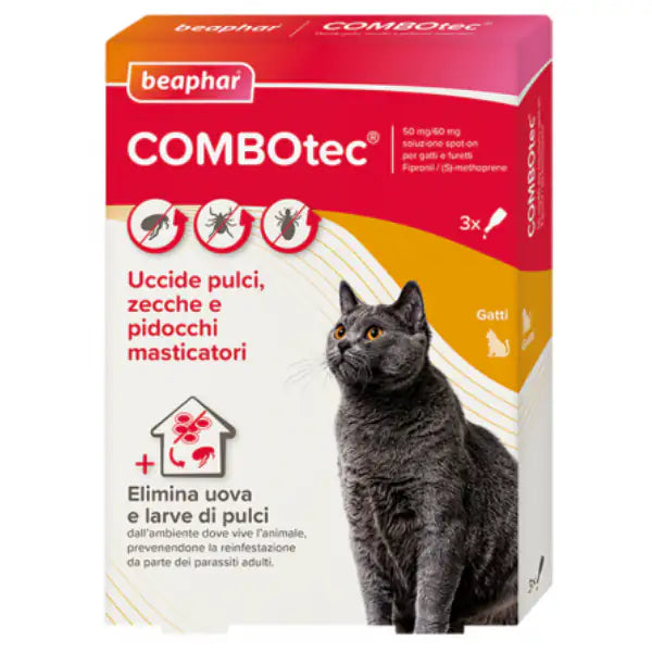 Beaphar Combotec Spot on Gatto  3 pipette bauzaarit.myshopify.com