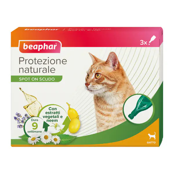 Beaphar Protezione Naturale Spot On  3 pipette da 1 ml per gatti bauzaarit.myshopify.com