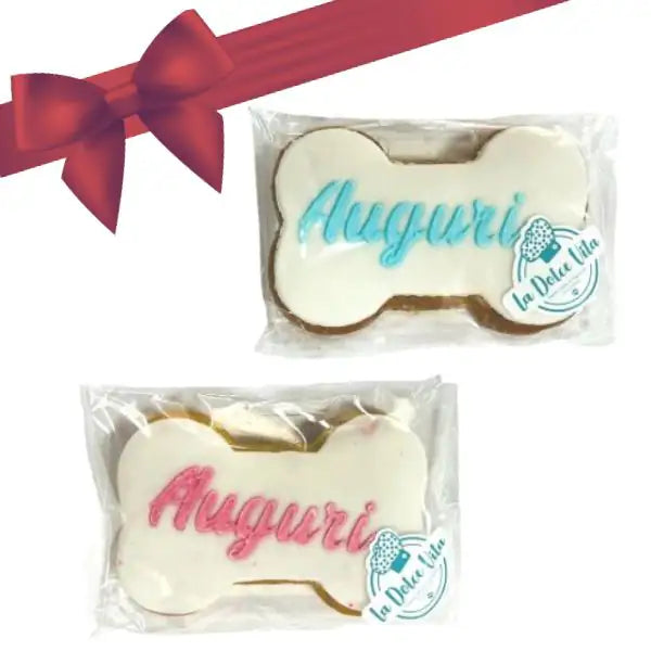 Biscotto Snack a forma di Osso Auguri La Dolce Vita 85 gr Leopet   bauzaarit.myshopify.com