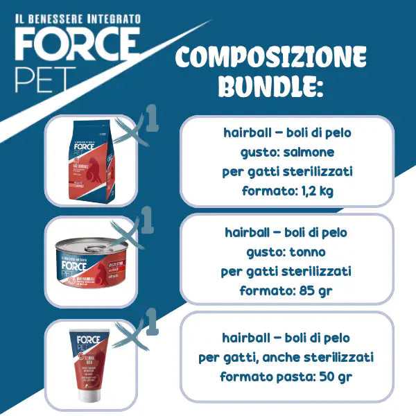 Bundle convenienza: Forcepet Cat Sterilised Anti Hairball Mix Feeding   Bauzaar.it