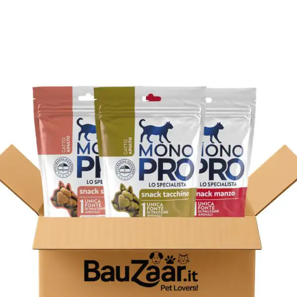 Bundle convenienza: Monopro snack per gatti Grain Free 300 gr multigusto   bauzaarit.myshopify.com