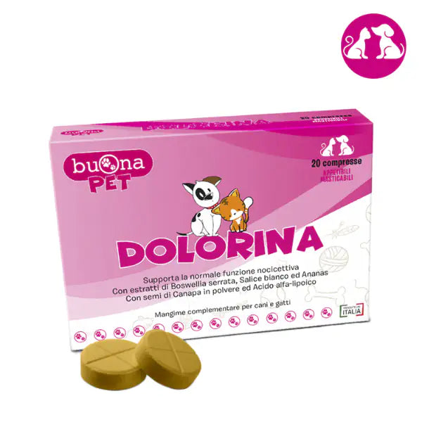 Buona Pet Dolorina Compresse Masticabili per Cani e Gatti  20 compresse bauzaarit.myshopify.com