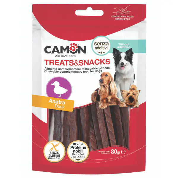 Camon Treats e Snacks per cani  Anatra Soft Sticks - 80 gr bauzaarit.myshopify.com