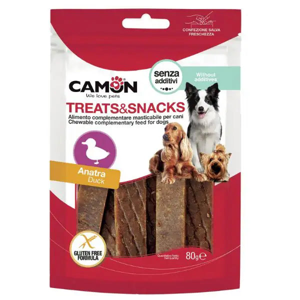 Camon Treats e Snacks per cani  Anatra jerky - 80 gr bauzaarit.myshopify.com