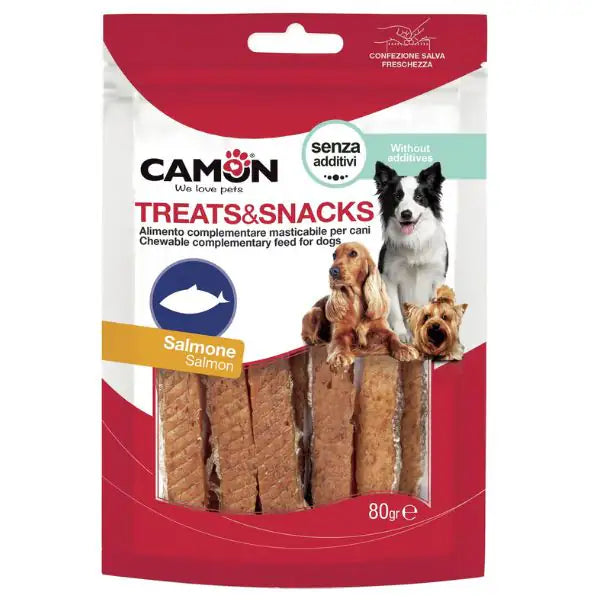Camon Treats e Snacks per cani  Barrette al salmone - 80 gr bauzaarit.myshopify.com