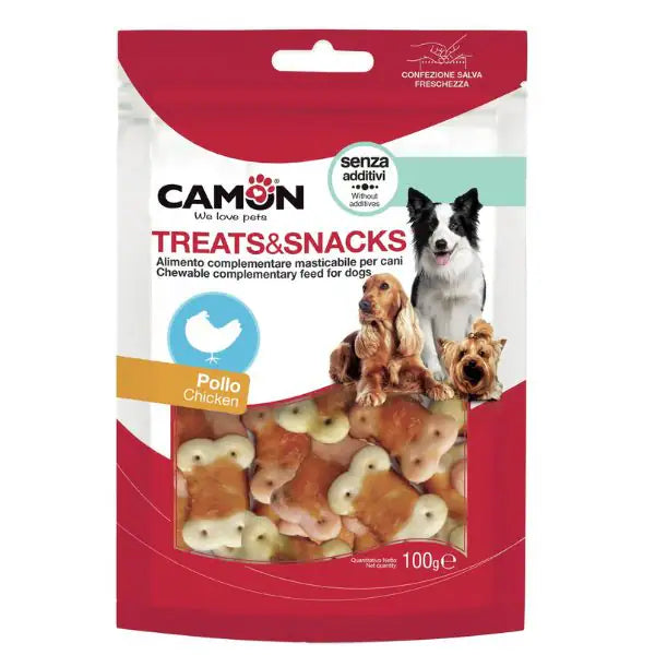 Camon Treats e Snacks per cani  Biscotti arrotolati con pollo - 100 gr bauzaarit.myshopify.com