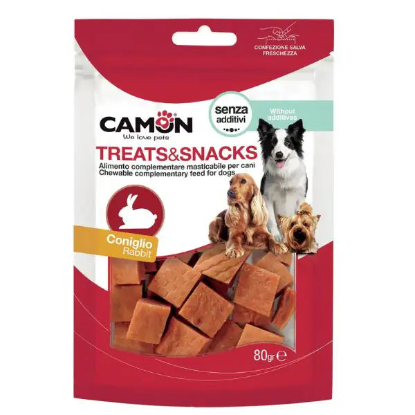 Camon Treats e Snacks per cani  Dadini di coniglio - 80 gr bauzaarit.myshopify.com