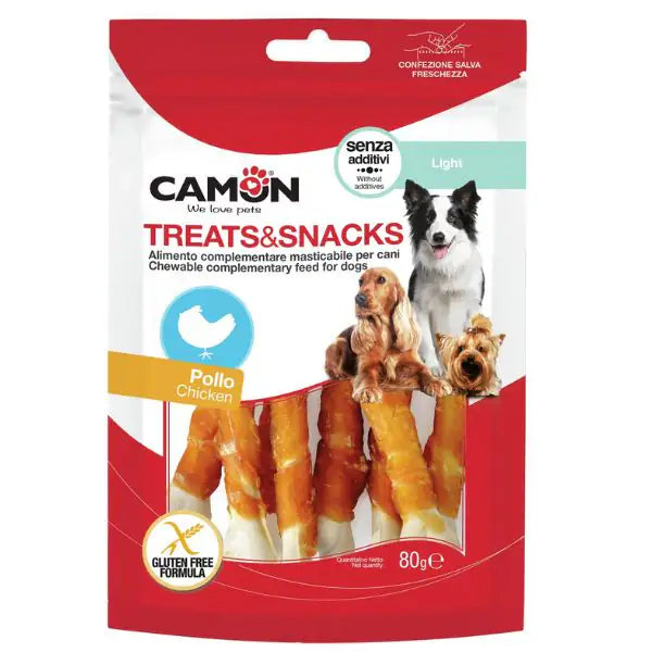 Camon Treats e Snacks per cani  Ossicini arrotolati con pollo - 80 gr bauzaarit.myshopify.com