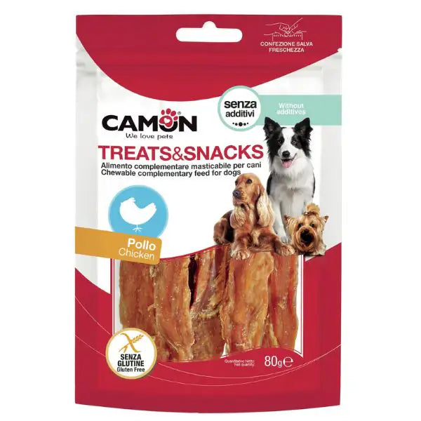Camon Treats e Snacks per cani  Strisce di Pollo essiccate - 80 gr bauzaarit.myshopify.com