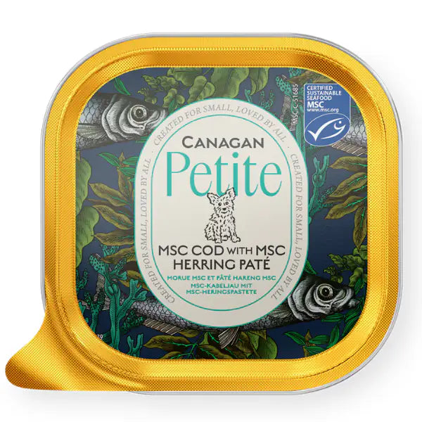 Canagan for Dogs Petite Adult  Small Breeds Grain Free Patè 100 gr  Merluzzo con aringhe bauzaarit.myshopify.com