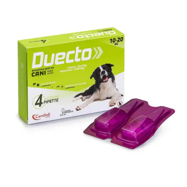 Candioli Pharma Duecto Spot On 4 pipette per cani  10 - 20 kg bauzaarit.myshopify.com