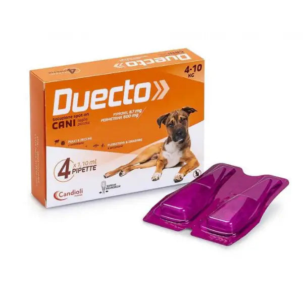 Candioli Pharma Duecto Spot On 4 pipette per cani  4 - 10 kg bauzaarit.myshopify.com