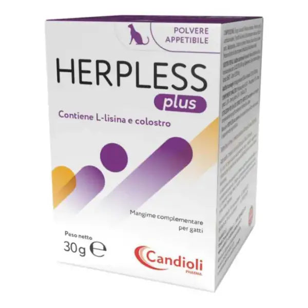 Candioli Pharma Herpless Plus Polvere Integratore Infezioni da Herpes Gatti   bauzaarit.myshopify.com