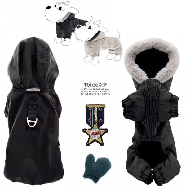Cappotto per cani Neve in maglia elastica a coste sul torace Ferribiella   Bauzaar.it