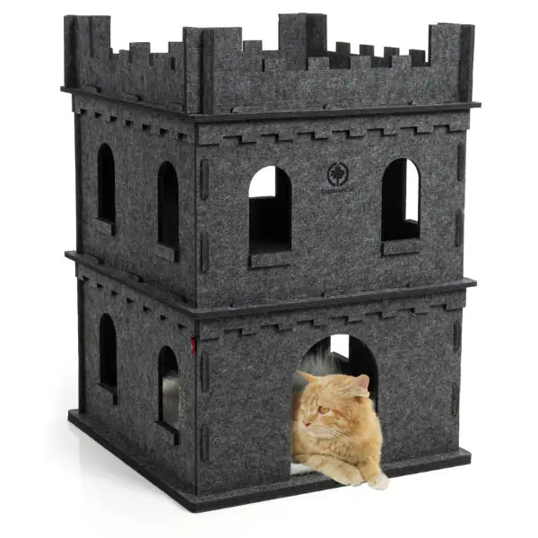 Castello in feltro cuccia per gatti CanadianCat   bauzaarit.myshopify.com