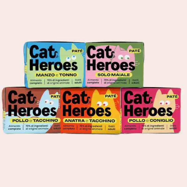 Cat Heroes Adult Patè Grain free cibo fresco da dispensa 95 gr   Bauzaar.it
