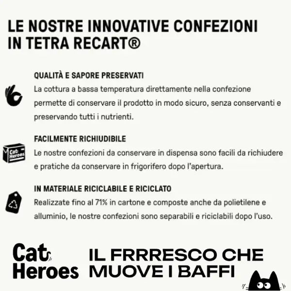 Cat Heroes Adult Patè Grain free cibo fresco da dispensa 95 gr   Bauzaar.it