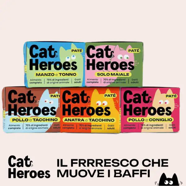 Cat Heroes Adult Patè Grain free cibo fresco da dispensa 95 gr   Bauzaar.it