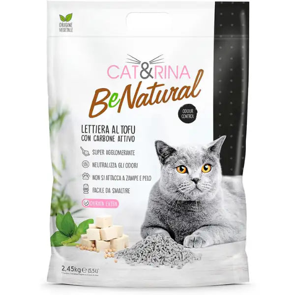 Cat&Rina Benatural lettiera vegetale per gatti al Tofu  5,5 litri - carboni attivi bauzaarit.myshopify.com