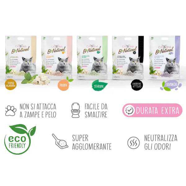 Cat&Rina Benatural lettiera vegetale per gatti al Tofu   bauzaarit.myshopify.com