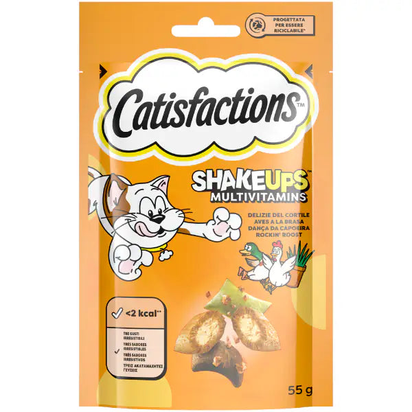 Catisfaction Cat Snack Shake Ups Multivitamins 55 g  Delizie del cortile bauzaarit.myshopify.com