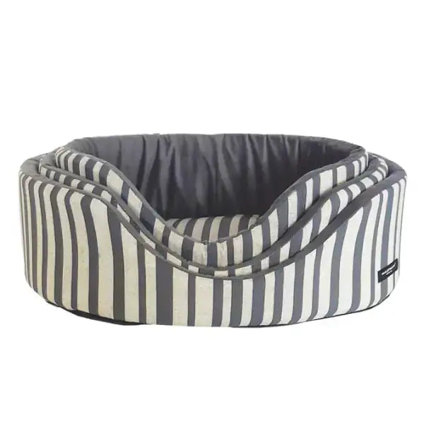 Cesta ovale Eco completamente sfoderabile Righe grigio Nasonero  Righe Grigie 52 x 38 cm bauzaarit.myshopify.com
