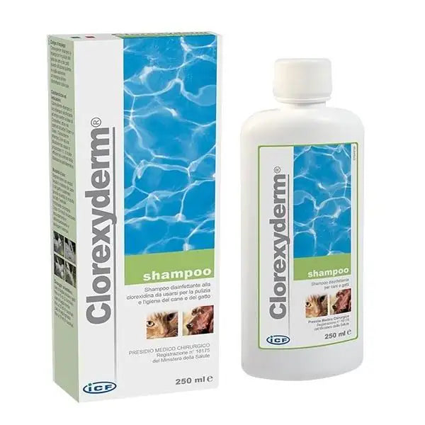 Clorexyderm Shampoo Disinfettante ICF per cani e gatti   bauzaarit.myshopify.com