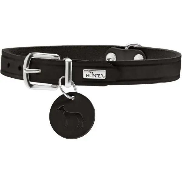Collare Aalborg in cuoio di bovino Hunter  Nero - 47 cm bauzaarit.myshopify.com