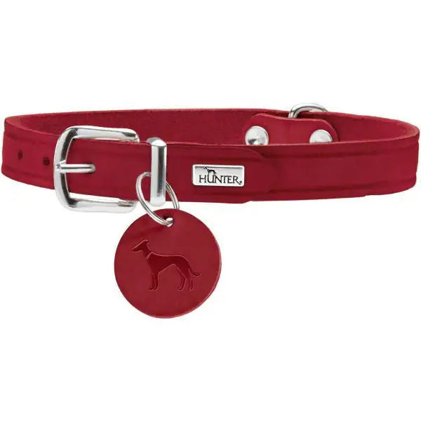 Collare Aalborg in cuoio di bovino Hunter  Rosso - 47 cm bauzaarit.myshopify.com