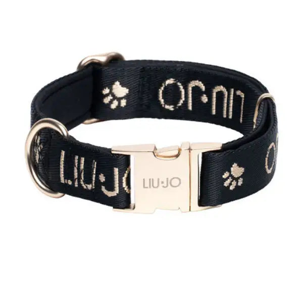 Collare regolabile per cani Jacquard  Liu Jo Pets  Nero - Taglia XS-S: 15-25 cm Bauzaar.it
