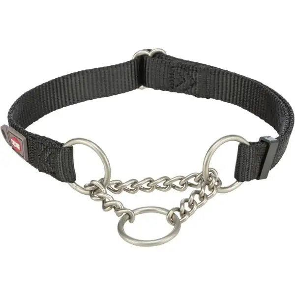 Collare semistrangolo regolabile per cani Trixie Premium  Nero Taglia L-XL 50-65 cm Bauzaar.it