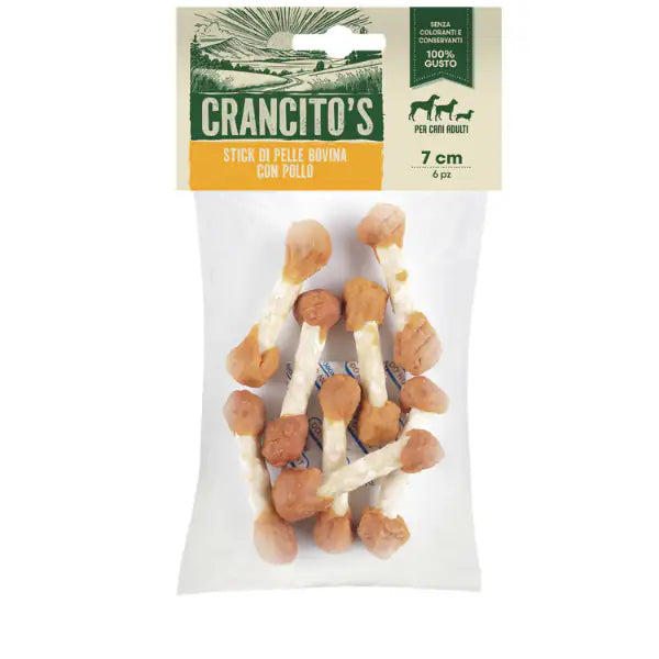 Crancito's Stick di Pelle Bovina con Pollo Snack naturale per cani adulti   bauzaarit.myshopify.com