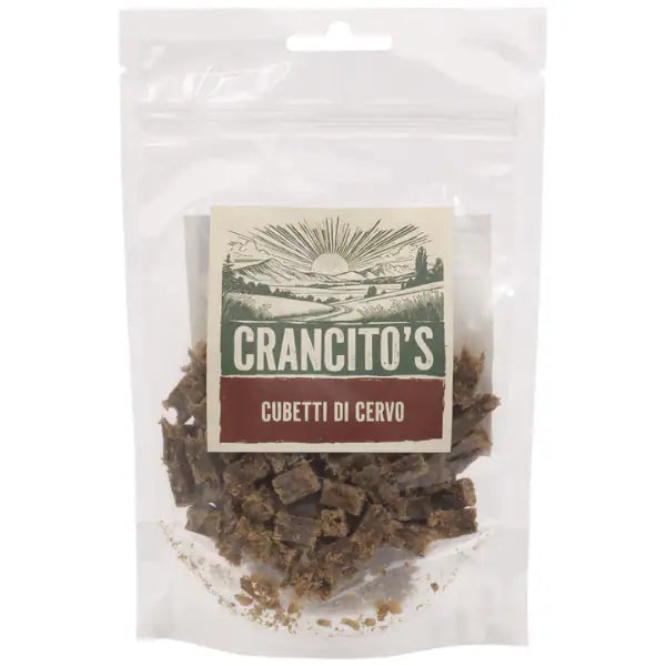 Crancito's snack naturale Dog Adult Cubetti  Cervo - 80 gr (scadenza: 30/07/2026) bauzaarit.myshopify.com