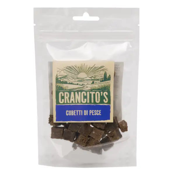Crancito's snack naturale Dog Adult Cubetti  Pesce - 80 gr bauzaarit.myshopify.com